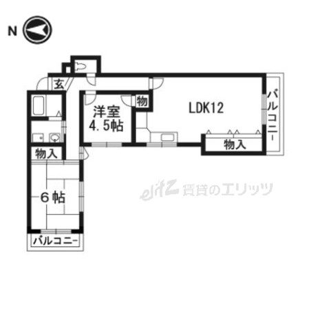 シャトー三島野の物件間取画像